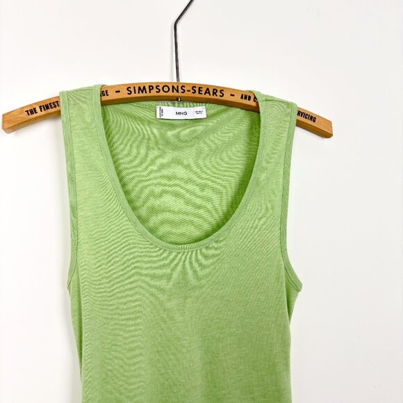 Mango Womens Green Knit Tank Top Size Small - Picture 3 of 4